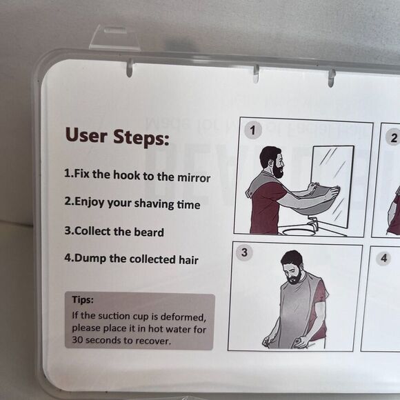 Beard Bib NEW Bib Apron for Men Gift Beard Trimming Catcher Bib for Shaving Hair - Picture 4 of 8